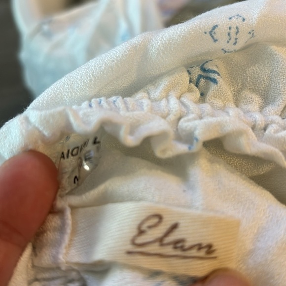 Elan soft lightweight off shoulder beachy flare sleeve tunic blouse mini dress - Picture 6 of 7